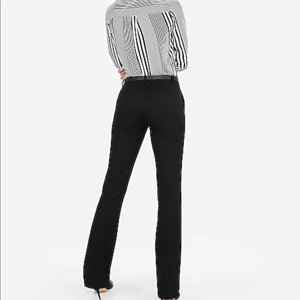 Express black, mid rise, barely boot columnist DRESS PANTS